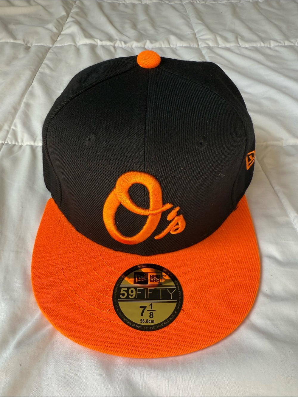 New Era Black and Orange Baltimore Orioles Fitted Hat